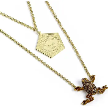 Náhrdelník Harry Potter Stříbrný čokoládový žabí náhrdelník s křišťálovými prvky