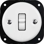 Elhard KV1206W Keramik vypínač č.6 - kulatý, páčka, bílý