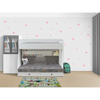 Samolepící dekorace Nabytekmorava Samolepka na zeď SRDÍČKA