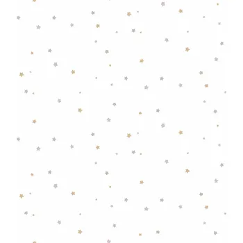 Tapeta Cristiana Masi by Parato Bílá vliesová tapeta s hvězdičkami, 17161, MiniMe, Cristiana Masi by Parato, velikost 10,05 x 0,53 m