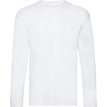 Pánské tričko Lehké pánské spodní tričko pod košili s dlouhým rukávem Fruit of the Loom Barva: Bílá, Velikost: M F243
