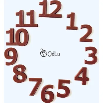 Hodinové arabské číslice 4cm hnědé