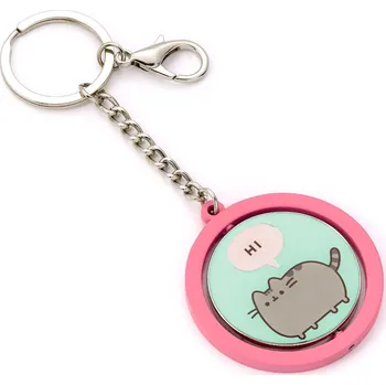 Točící se klíčenka Pusheen "Hi, Bye"
