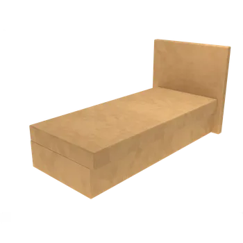 Postel Čalouněná postel Poppy s hladkým čelem, lamelovým roštem a úložným prostorem - Béžová, 80 x 200 cm, Bez navýšení, Molitanová 13 cm