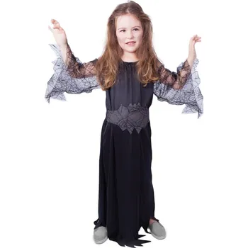 Karnevalový kostým Černé šaty - dětský kostým - čarodějnice S