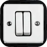 Elhard KV1355W Keramik vypínač č.5b - hranatý, klapka, bílý