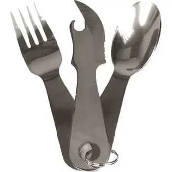 Příbor Turistický třídílný příbor + nylonové pouzdro (Turistický třídílný nerezový příbor v praktickém nylonovém pouzdře.)