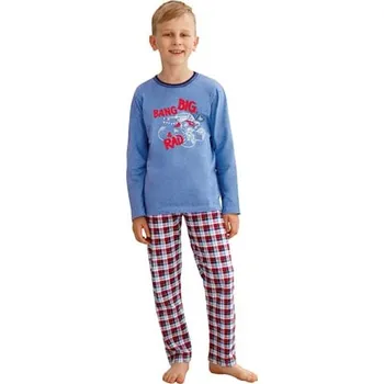Chlapecké pyžamo Chlapecké pyžamo Mario 2650/2651/11 TARO modrá světlá 104