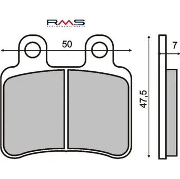 Brzdová destička Brzdové destičky RMS 225102810 organické