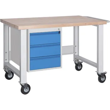 Dílenský stůl Pojízdný dílenský stůl PROFI 120 cm, kontejner Z3