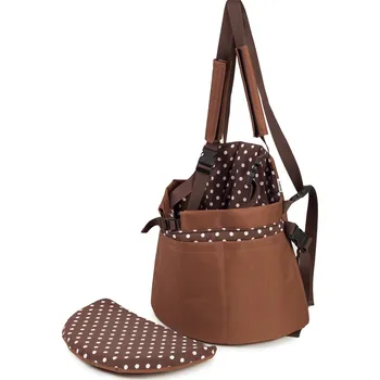 Psí batoh Iridog Batoh na psa 2v1 SKIPPIE no.1 hnědý s puntíkem v22 x d26 x š17 cm