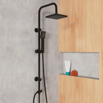 Sprchová hlavice eisl sprchový set EASY ENERGY, dešťová sprcha bez baterie, sprchový systém s horní a ruční sprchou, sprchová hlavice | DX12004BL-A