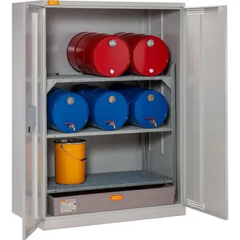 CEMO Kovová skříň na 60 l sudy 14/20 se sklolaminátovou záchytnou vanou(11567)