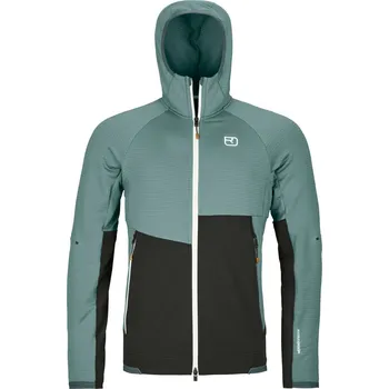 Pánská bunda Ortovox Fleece Rib Hoody M Velikost: XL / Barva: modrá/šedá