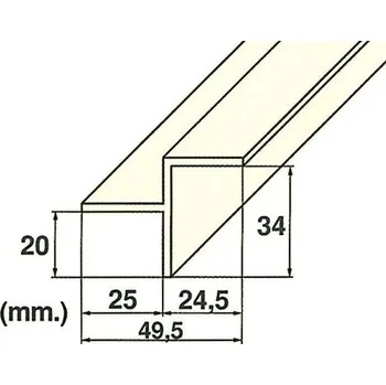 Vágner Pool Roll rošt – hrana (MP201-LAT) přelivného žlábku, délka 2 m.