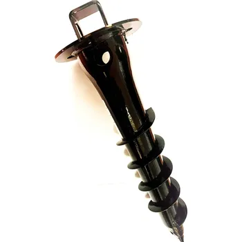 Tesařské kování MTR Vrutokolík kotevní U 68x350x3mm, černý lak