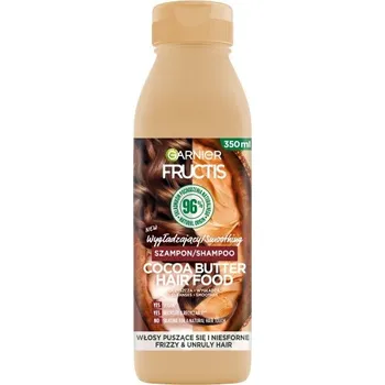 Šampon Garnier, Fructis Cocoa Butter Hair Food uhladzujúci šampón na kučeravé a nepoddajné vlasy 350 ml