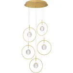 Zlaté závěsné světlo Nova Luce Atos 47 cm