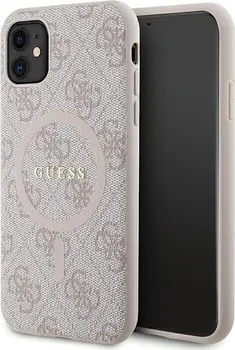 Pouzdro na mobilní telefon Guess 4G Ring Classic Logo pro Apple iPhone 11 růžové