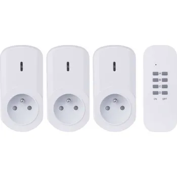 Kabel EMOS Sada P0070 dálkově ovládaných zásuvek dosah 25m IP20 bílá 1905120004