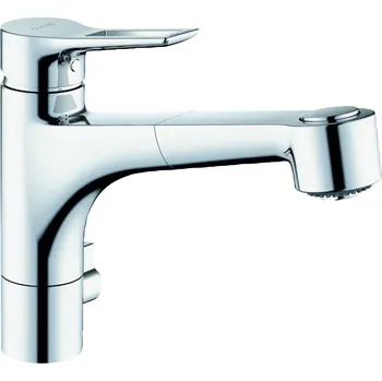 Vodovodní baterie Kludi MIX - dřezová páková baterie, výsuvná sprcha, multipřípojka 329450562