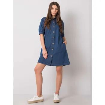 Dámské šaty Riflové šaty s knoflíky RO-SK-3421.14P tmavě modré