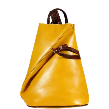 Městský batoh NovaKabelka.cz Dámský kožený batoh Nilde Gialla Marrone