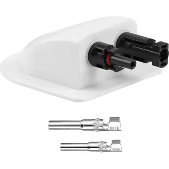 Příslušenství ke karavanu Střešní průchodka pro solární kabely s MC4 konektory, bílá