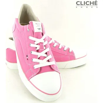 Dámské polobotky Růžové tenisky Mustang, nadměrné dámské 45