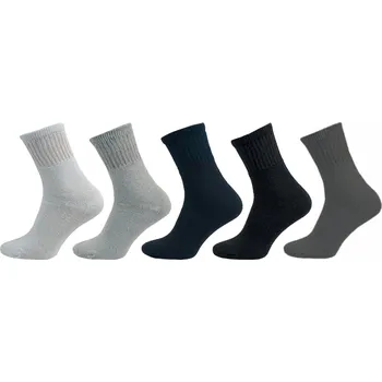 Pánské ponožky Ponožky teplé froté 1212, jednobarevné černé, jemný svěr lemu, unisex, 1 pár, vel. 28-29