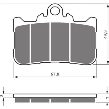 Brzda pro motocykl GOLDFREN Brzdové destičky GOLDFREN 434 S3