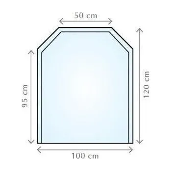 Fireglass 100x120 cm - sklo pod kamna nebo krb 000-527