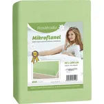 Prostěradlo Mikroflanel světle zelená 90x200 cm
