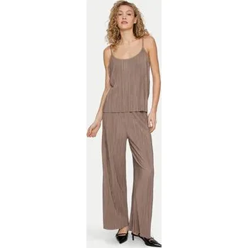 Vila Top Plisa 14096337 Hnědá Relaxed Fit M