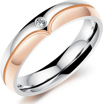 Prsten Dámský prsten z chirurgické oceli KINSLEY Velikost: 54