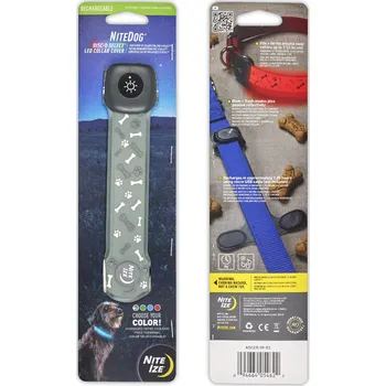 Obojek pro psa Nabíjecí svítící kryt Nite Ize NiteDog® Rechargeable LED Collar Cover - Disc-O Select™