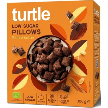 Cereální polštářky s arašídovým krémem s nízkým obsahem cukru bez lepku bio 300 g - Želva