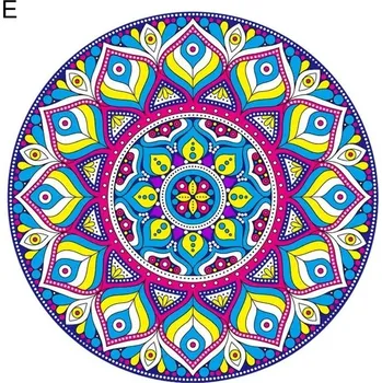 Plážová osuška | mandala - tvar kruh, průměr 148 cm - E