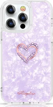 Pouzdro na mobilní telefon Kingxbar Epoxy Series pro iPhone 13 Pro Violet Crystals