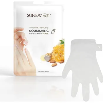 Péče o ruce SunewMed+, Výživná krémová maska na ruce Hydratační maska na ruce Mandle a mateří kašička