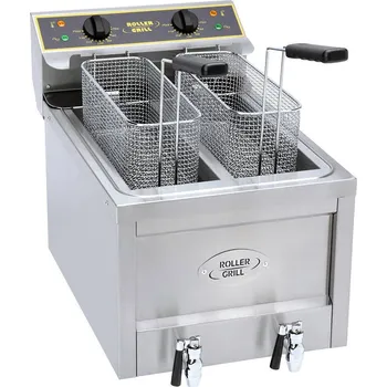 fritéza ROLLER GRILL International FRITÉZA VÝKONNÁ ELEKTRICKÁ RFE 8 D MONO - objem 2x 8 l - S VÝPUSTNÝM VENTILEM