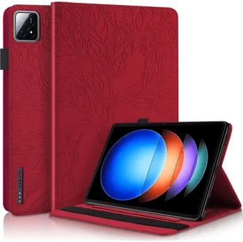 Pouzdro na tablet VSECHNONAMOBIL 74083 ART TREE Zaklápěcí pouzdro pro Xiaomi Pad 6S Pro červené