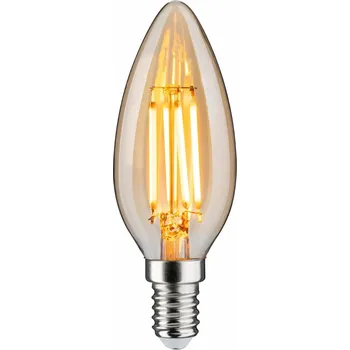 Žárovka PAULMANN 1879 Filament 230V 3-krokové-stmívatelné LED svíčka E14 3 Step Dim 4,9W 1800K stmívatelné zlatá