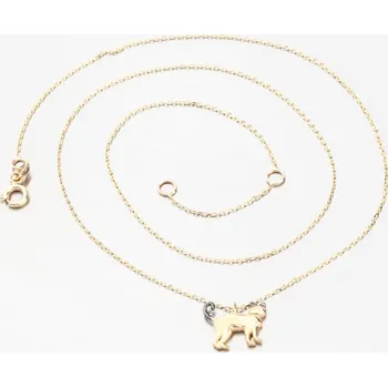 Oblečení a móda Náhrdelník s kočkou žluté zlato 585 GCA15-001 délka 42 cm