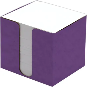 Blok CAESAR Kostka nelepená, 8,5 x 8,5 x 8 cm v krabičce, fialová