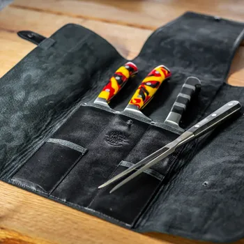 Pouzdro na nůž BOHEMIA Velký kožený obal na nože Barva: Černá