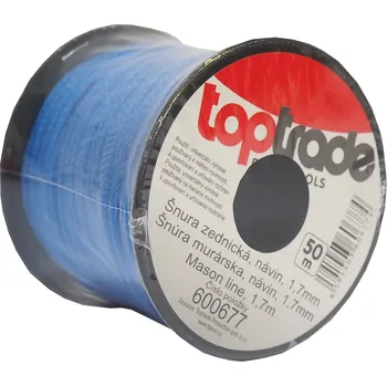 Lany TOPTRADE šňůra zednická PE, O 1,7 mm / 50 m, modrá (TOPTRADE šňůra zednická PE, O 1,7 mm / 50 m, modrá)