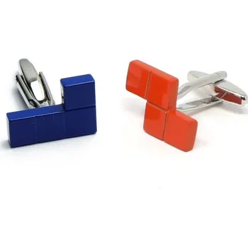 Manžetový knoflíček Manžetové knoflíčky tetris kostky L a S Modrá