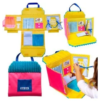 Panenka Domek dla lalek torba przenośna niebieski