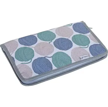 Organizér galanterie Pevné pouzdro na háčky - Klubíčka (Knitting Needle Case, interchangeable Yarn Balls)